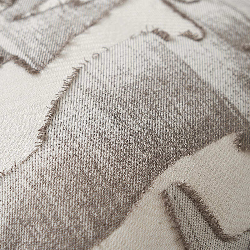 新中式剪花立体抱枕套客厅沙发咖色山水靠垫套样板间酒店软装靠枕