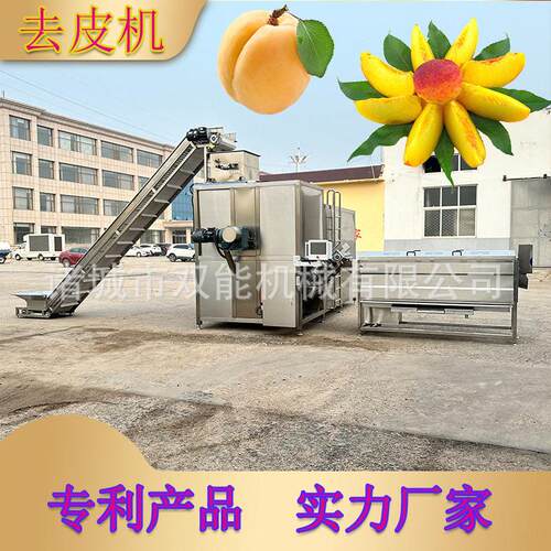 大型黄桃去皮机 无需剂运行稳定 故障率低食品加工行业优选设备