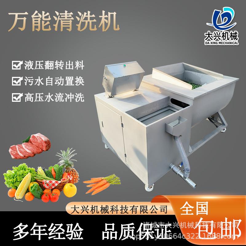 大兴万能洗菜机多功能蔬菜水果海鲜肉类清洗设备翻斗涡流洗菜机器