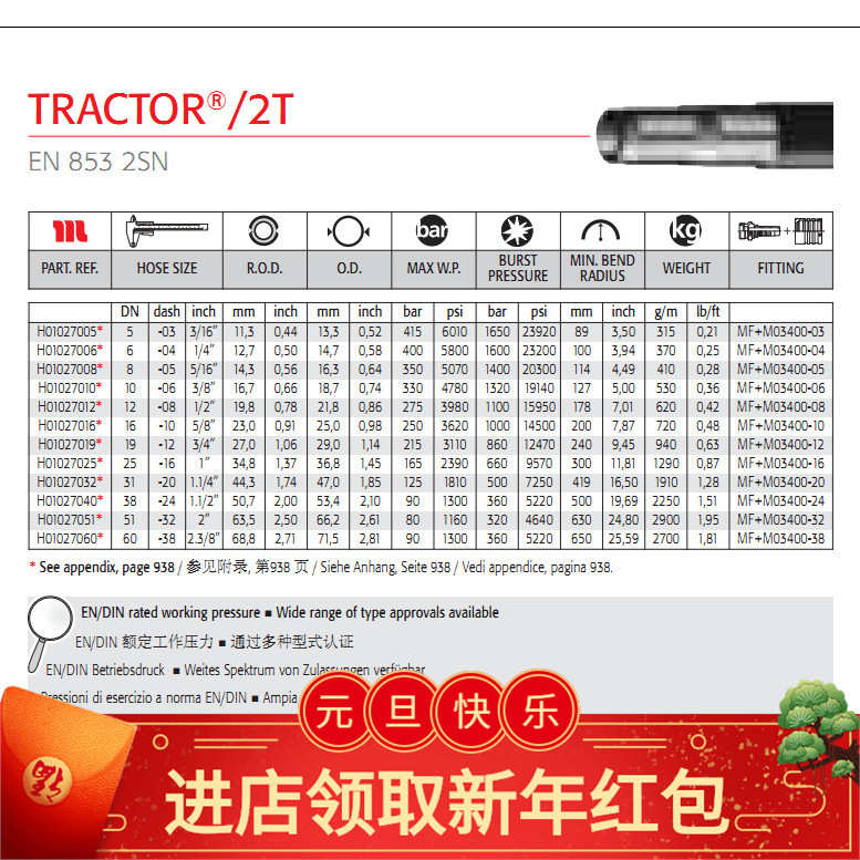 供应玛努利MANULI 2T-10高压胶管液压油管 二层钢丝编织管