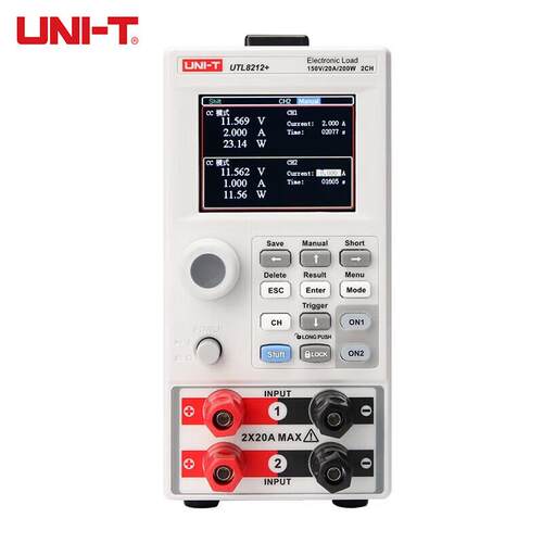 优利德(UNI-T)UTL8212+双通道直流电子负载高精度电流测试200W