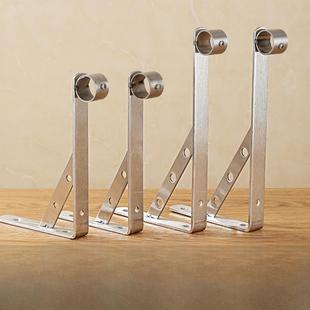 不锈钢阳台固定式支架外墙窗支撑托架侧装三角外伸晾衣架晾杆底座