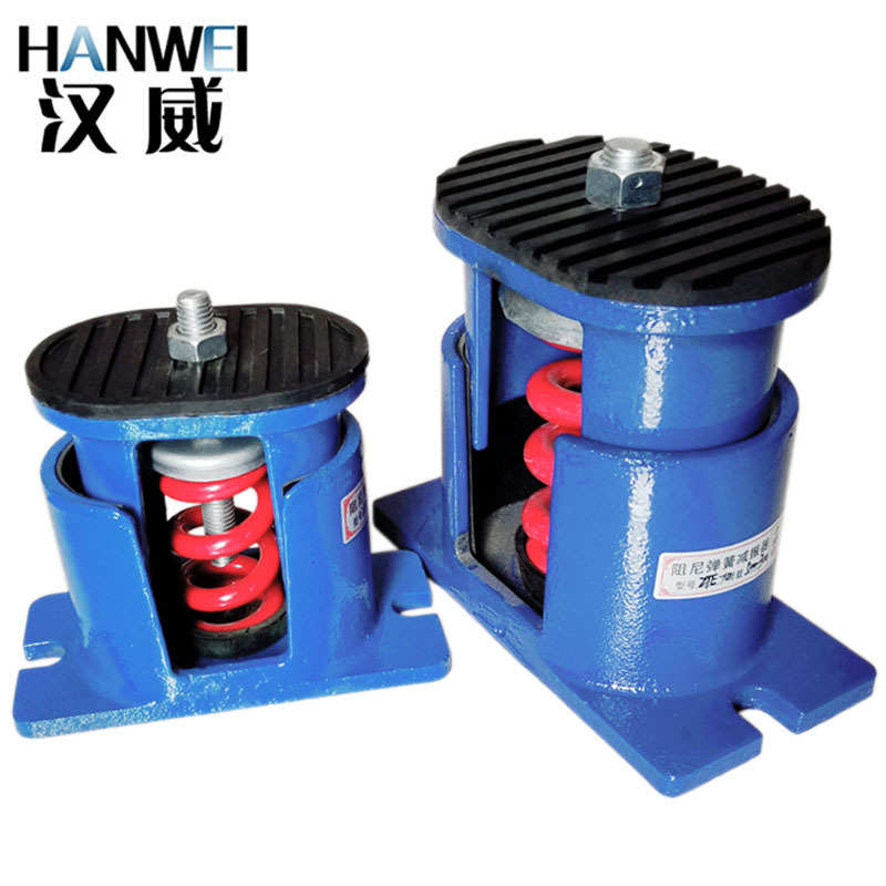 ZTE型阻尼弹簧减振器 水泵风机阻尼减震底座 坐式水泵弹簧减震垫