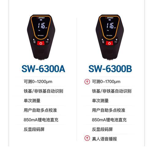厚SW6300A层测涂厚仪 汽车油漆度漆面测试仪漆膜仪SNDWA仪Y