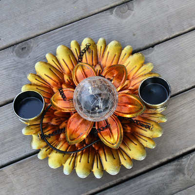 器太阳能户外喂鸟喂投食新款金属铁器悬挂太阳能器水器艺蜂鸟喂鸟