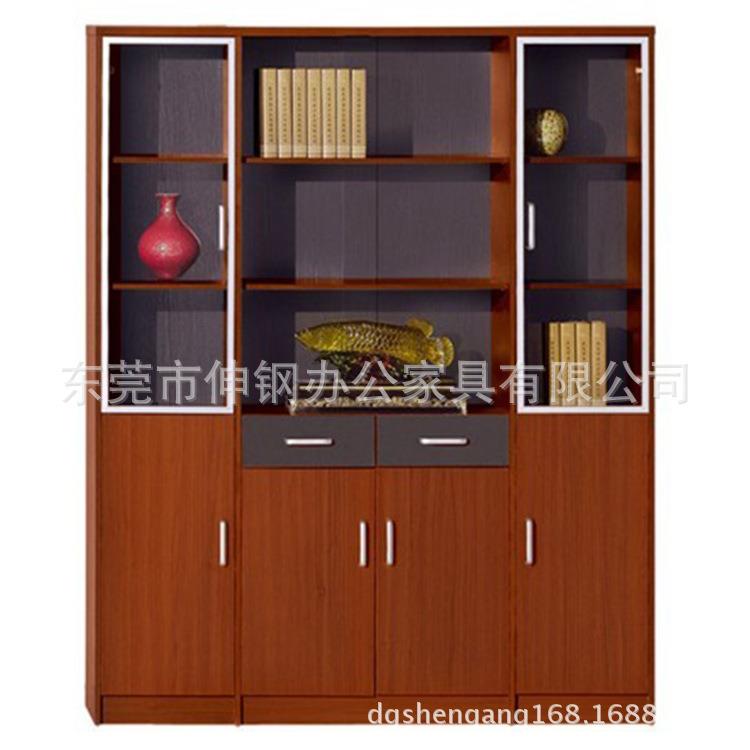 木制文件柜时尚板式陈列书档案资料壁柜东莞深圳办公家具