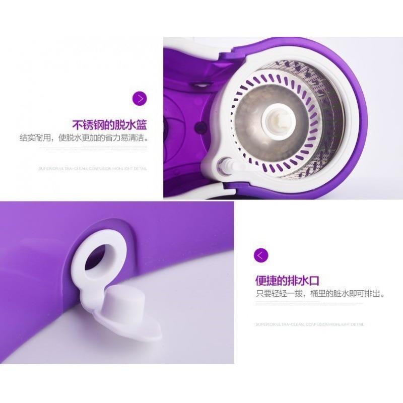 拖把桶单桶旋转拖把通用家用洗加厚大桶自动脱水干湿两用托帕
