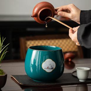 陶瓷家用茶渣缸水盂茶盂建水茶水缸功夫茶道配件 古钵茶洗日式