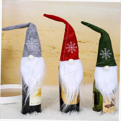 Santa Claus wine set decorated with Christmas champagne