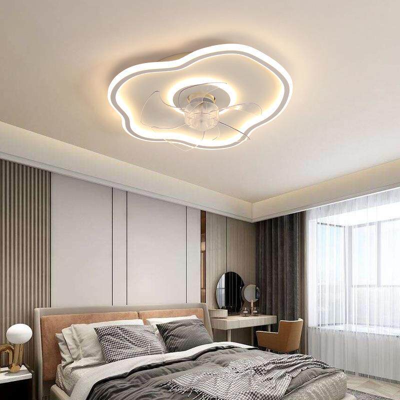 新款直销中山灯具工厂吸顶风扇灯 变频智能家居遥控led摇头卧室电