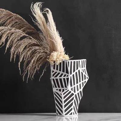 黑白条纹创意陶瓷花瓶花艺北欧极简民宿客厅卧室软装饰品桌面花器,特色手工艺,其他特色工艺品,淘宝优惠券,粉丝福利购,淘宝优惠卷