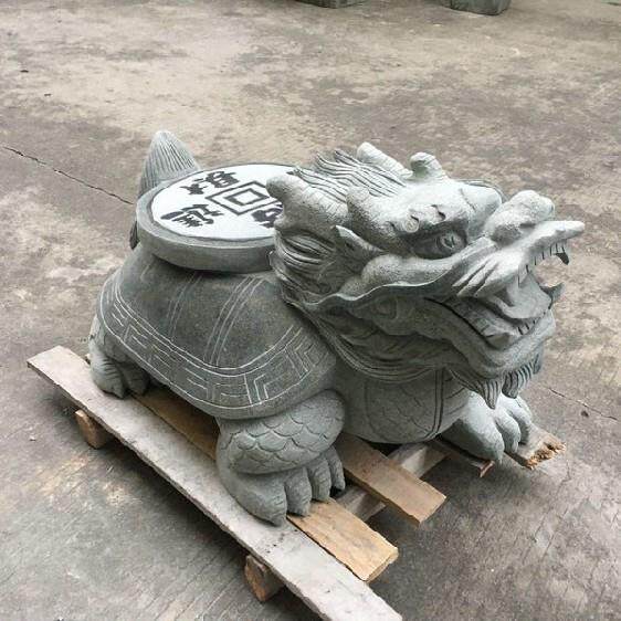 惠安石雕青石龙头龟吐水龙龟别墅花园喷泉古建园林石头龟庭院装饰