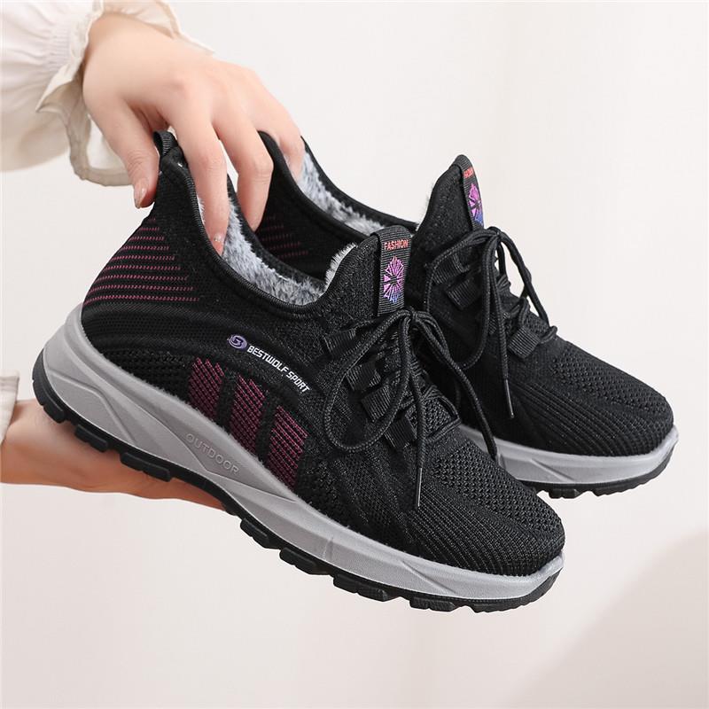 高档老北京布鞋女式冬丝绒保休闲季运动鞋软防滑中老底年母暖亲鞋