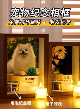 宠物纪念相框摆台毛发收纳猫咪狗仓鼠兔子离世纪念照片定制打印
