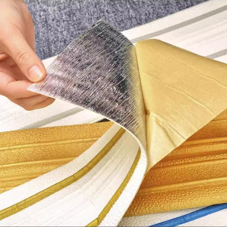 自粘墙贴装饰线条画框贴软包d立体顶角线墙角线防撞条阴角遮丑贴