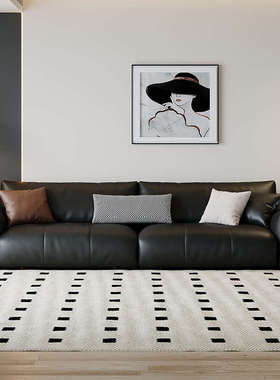 弘P1爱唯琪沙发豆腐块家用直排高级灰色简约大坐深三人位客沙发