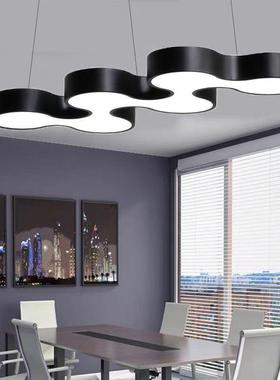 led简约时尚S形曲线波浪造型灯工作室办公室走廊过道服装店艺术灯