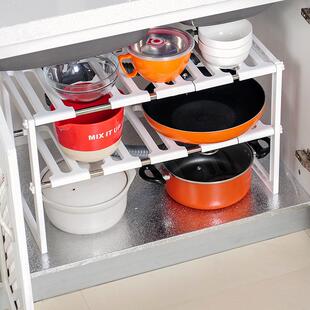 Stainless Steel Extendable Under-Sink Storage Rack, Freestan