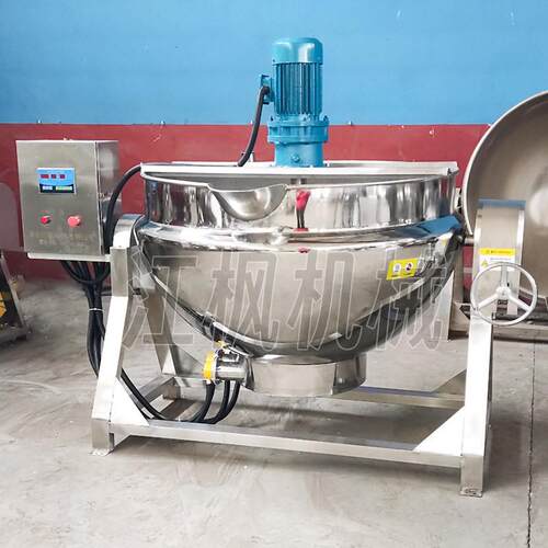 600L大型商用电加热可倾斜式不锈钢夹层锅蒸煮熬制锅升温快温度高