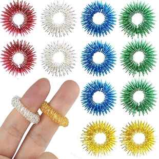 5Pcs Spiky Sensory Ring For Finger Massage Hand Acupressure