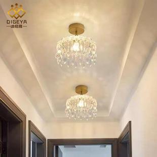 奢法式 K9水床头LE吊灯D走廊灯 28过道晶阳台玄关吸顶轻灯复古美式