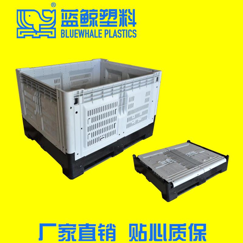折叠卡板箱厂家直销加钢管1210网格卡板箱带盖箱式托盘大型卡板箩