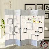 卧室挡床屏风卧室遮挡床边隔断帘屏风可移动平风屏风隔断客厅欧式