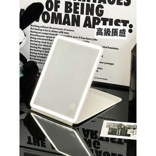 桌面折叠简约家用卧室大号梳妆台led灯美妆补光镜 化妆镜带灯台式