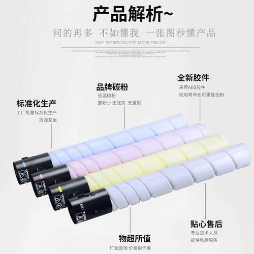 适用 震旦adc307 c367粉盒ADC456 ADT307 ADC456硒鼓墨盒墨粉仓筒