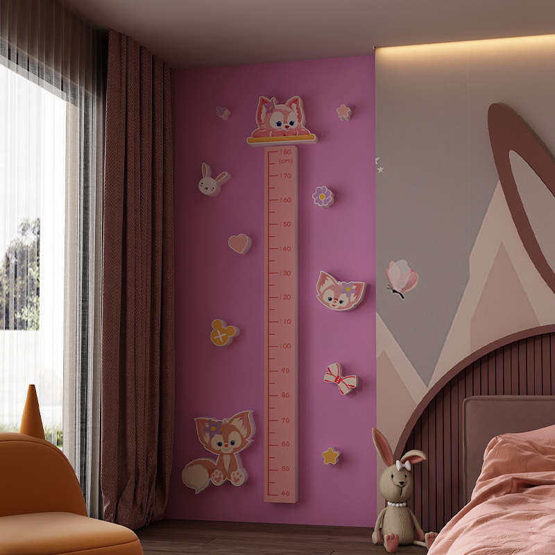 儿童卧室身高贴纸男孩卡通房间布置床头墙面装饰立体量身高墙贴画,家居饰品,文化墙贴,淘宝优惠券,粉丝福利购,淘宝优惠卷