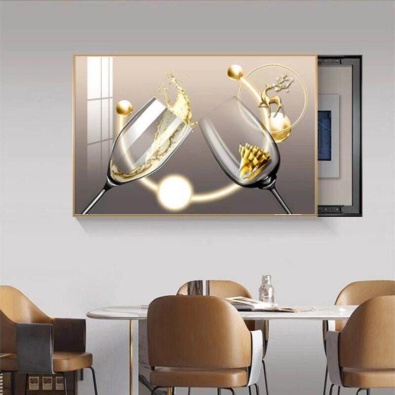 酒杯电表箱装饰画现代简约配电箱遮挡电闸盒开关免打孔挂画