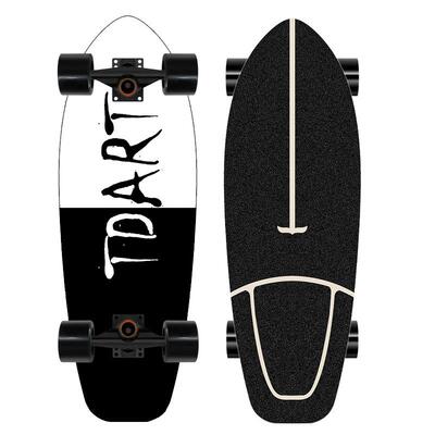 枫木小鱼板30寸成人刷街初学者四轮陆地冲浪滑板单翘板skateboard