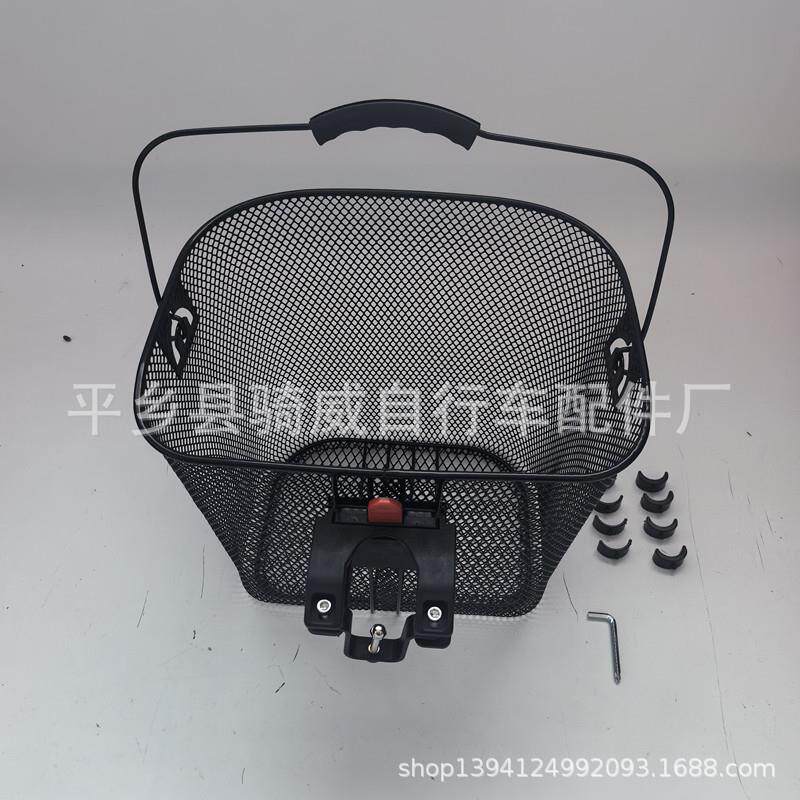 自行车网篮山地车铁丝兰子折叠车车筐快拆