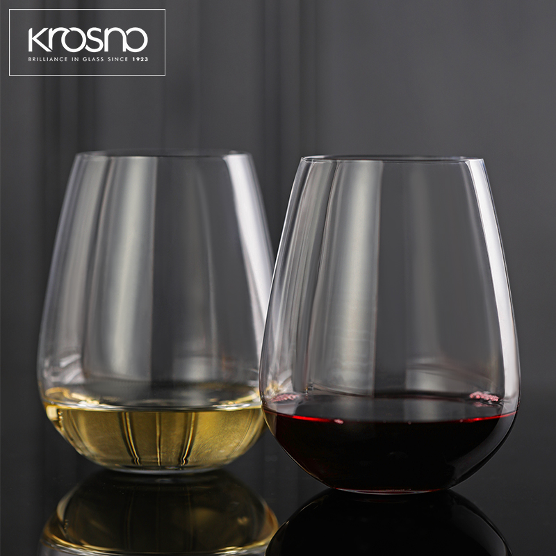 Krosno波兰进口水晶玻璃O型杯无脚红酒杯葡萄酒杯家用多用途水杯