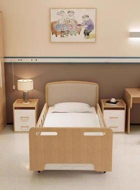 适老化木质家居养老多功能理床院敬老单院双摇老护人床F97777T9康