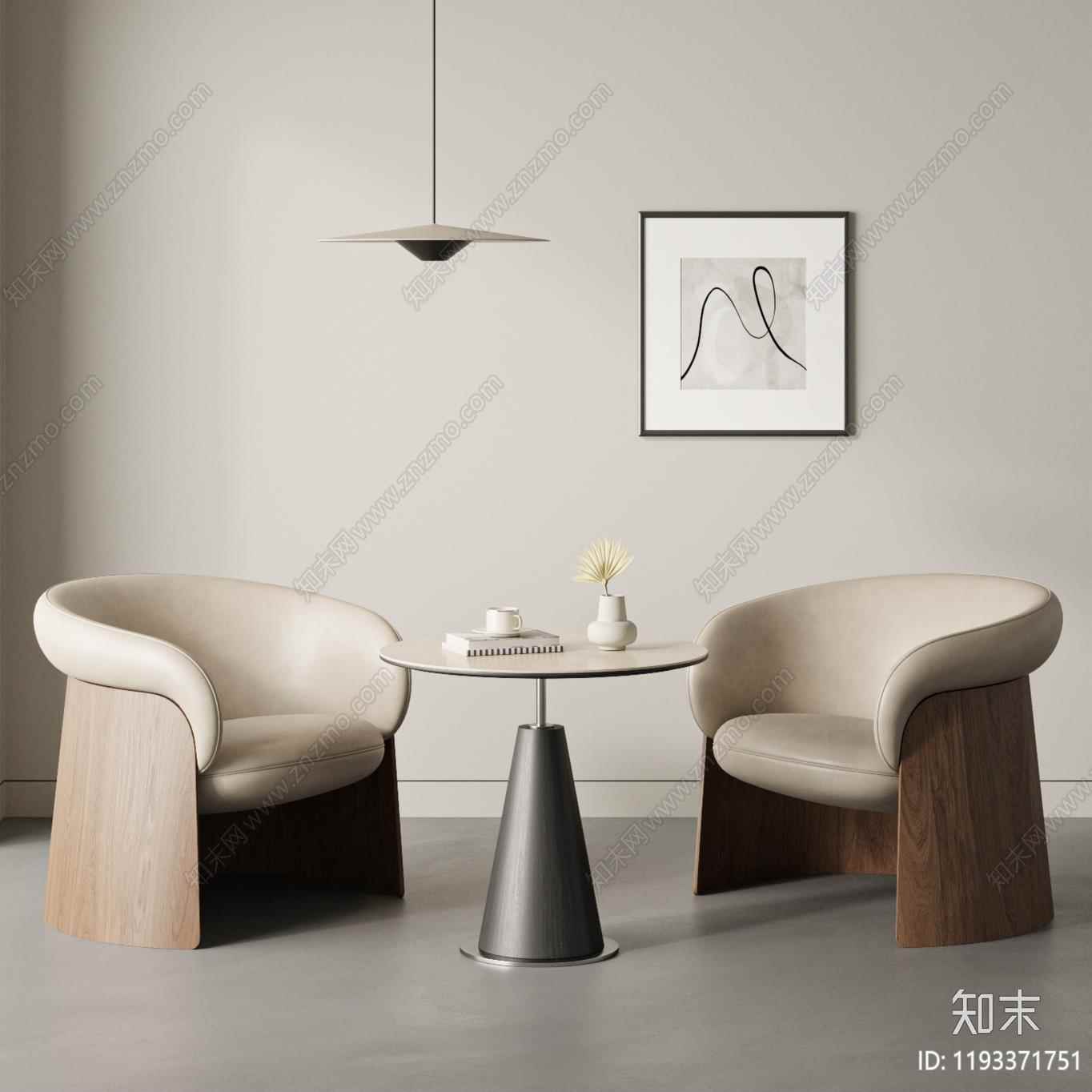 休闲单人沙发茶几组合休息区商务酒店会客区洽谈接待一桌两椅组合