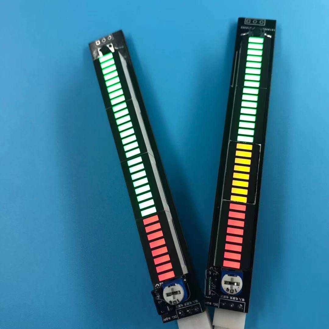 LED音频跳动灯 DIY音响频谱指示器 音乐电平显示灯