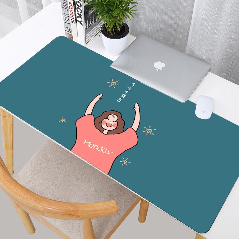 原创少女心超大键盘鼠标垫男女宿舍桌垫办公笔记本电脑桌面垫新款