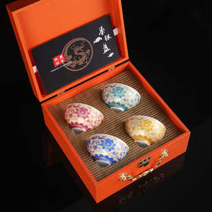 茶碗子主人套装专用银杯茶杯女功夫杯男品茗茶具珐琅彩杯个人单杯