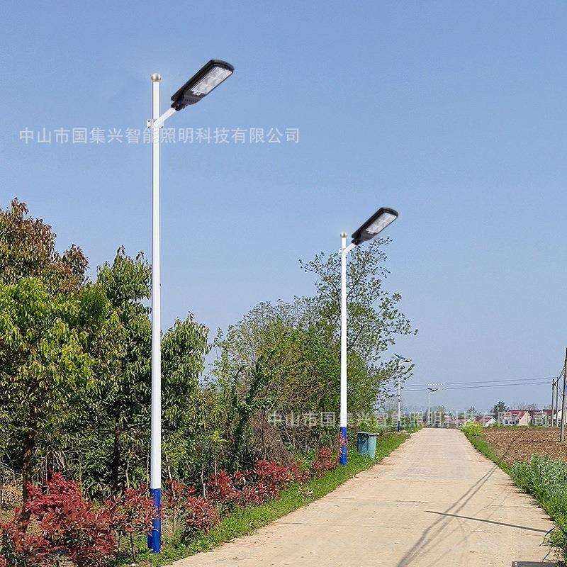 一体化太阳能泛光路灯家用户外景观灯智能感应路灯防水户外花园灯