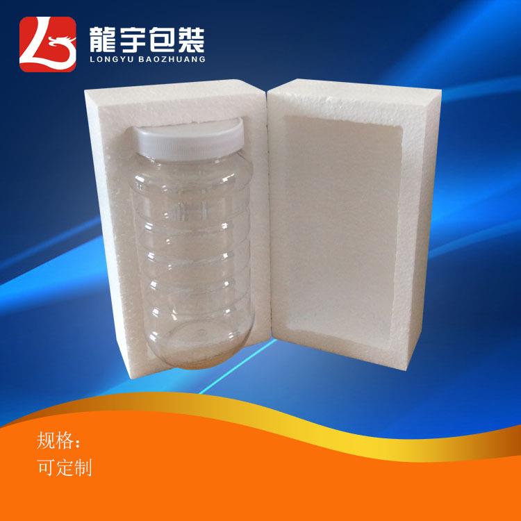源头工厂泡沫盒1000g圆形蜂蜜瓶果酱瓶快递防震泡沫包装盒