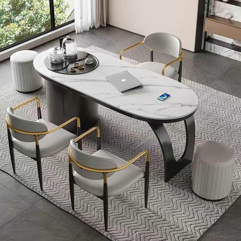 岩板茶桌一体桌椅组合家用客厅现代轻奢意式简约阳台功夫茶桌茶台