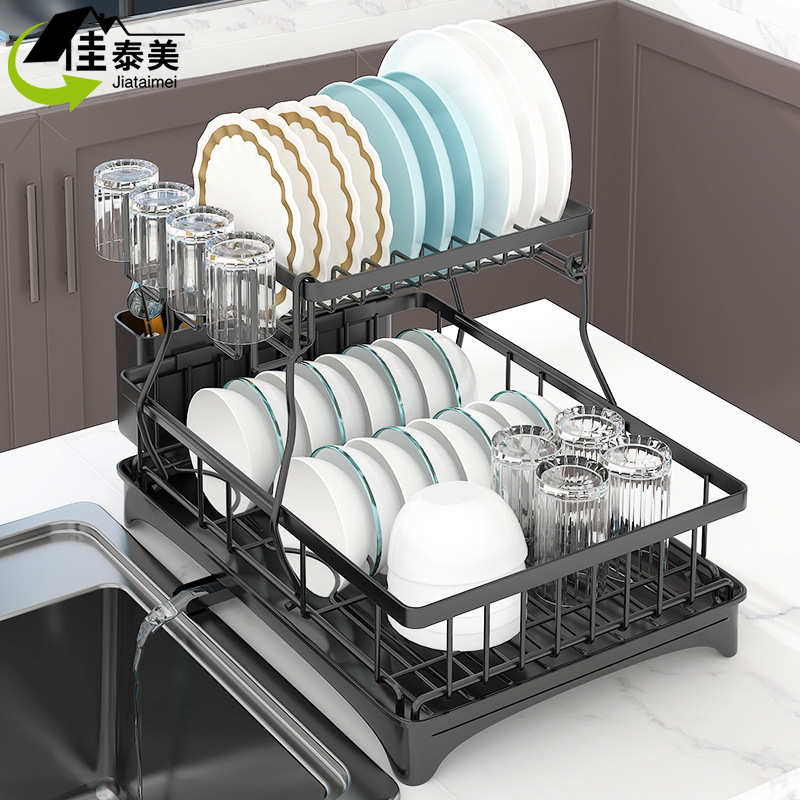 碗碟沥水架批发家用可拆卸水池旁碗筷碗盘餐具台面收纳碗架置物架