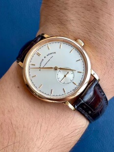 [公价14.6万]98新37mm朗格萨克森216.032玫瑰金手动玫瑰正装男表