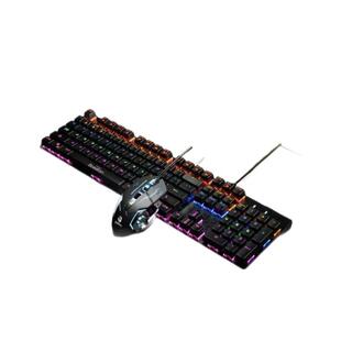 机械手感键盘鼠标套装份青轴炫酷游戏键盘光效键鼠