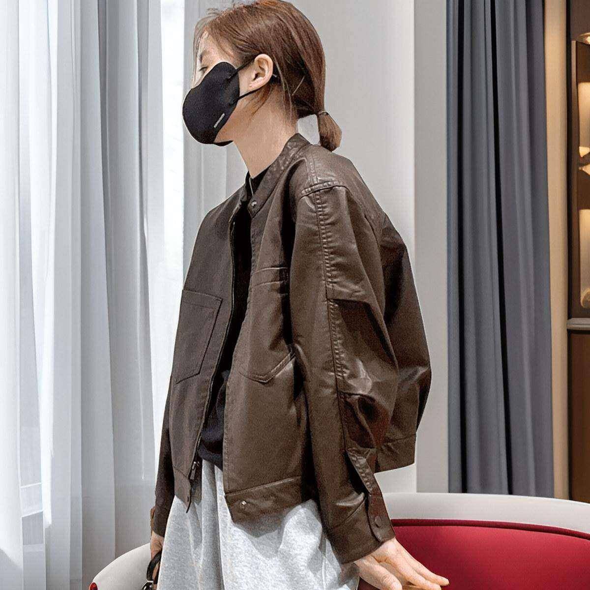 春秋女上衣2026超火小皮衣今年流行爆款机车服黑色短款皮夹克外套