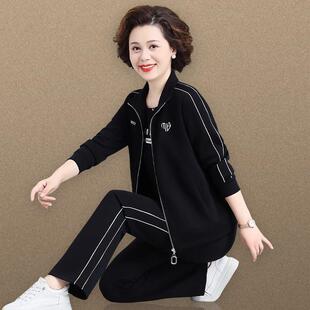 套8202750中年动妈妈秋装卫衣外套款中老年人新运服装女春秋上衣