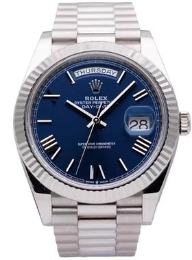 [9.8新]劳力士星期日历型18K白金40mm自动机械男表228239