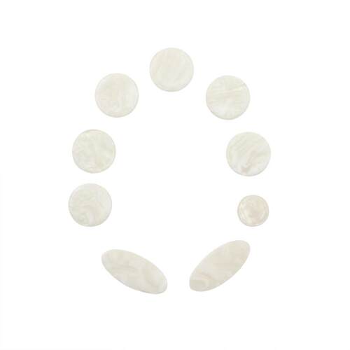 LADE萨克斯白贝壳按键彩贝9个装按键扣子装饰按扣管乐类配件