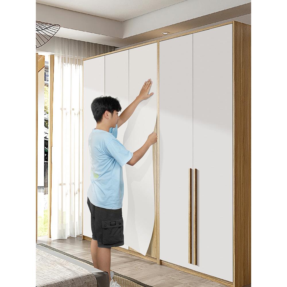 衣橱移门柜门柜子自粘旧衣柜翻新贴纸改色贴膜橱柜家具门翻新改造